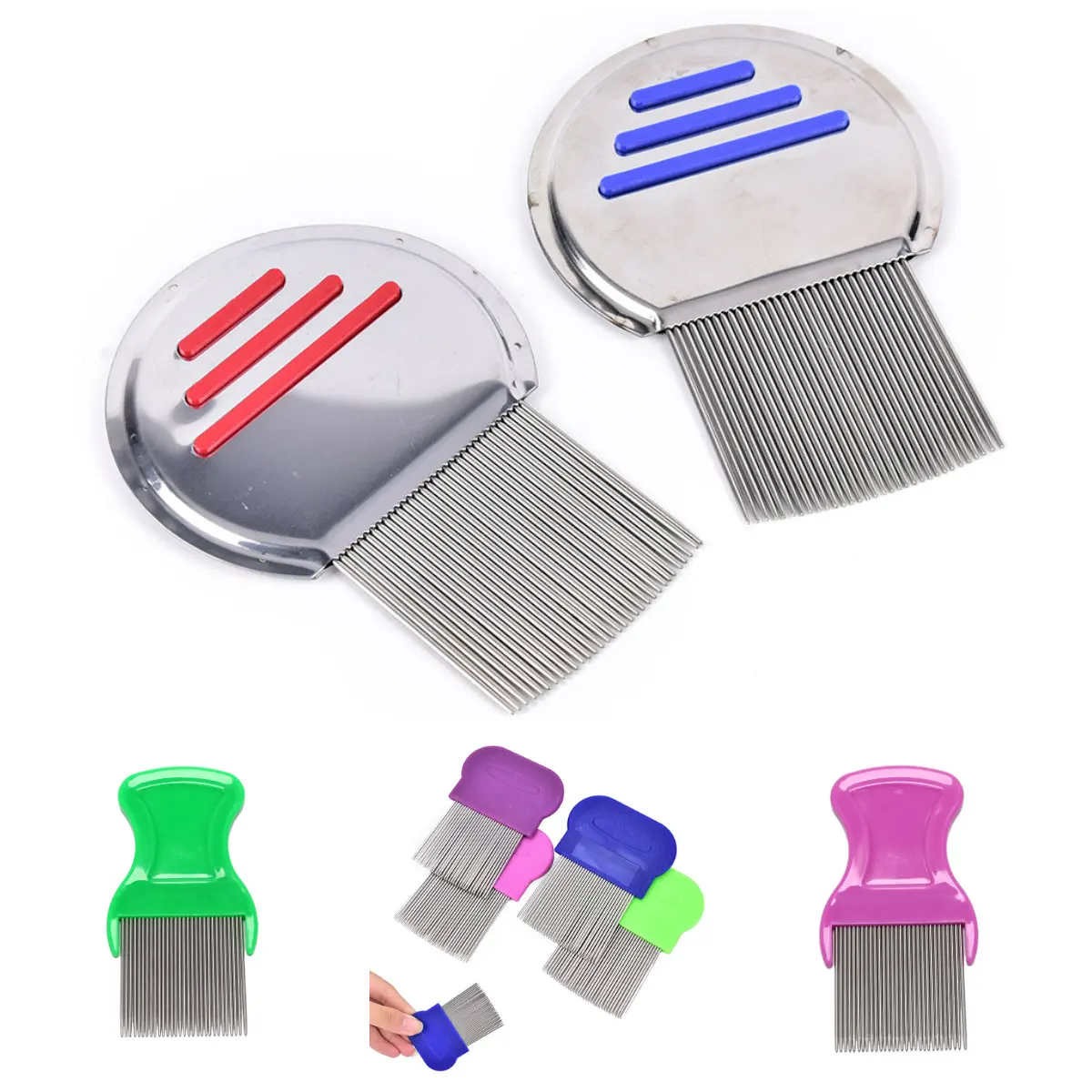 Lice Comb Treatment Louse Combs Nit Removal Removes Nits Stainless Steel Brush For Kid Adult