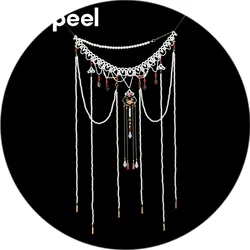 Deepeel 1pc 70cm Hanfu Waist Chain Ancient Style Adult Long Tassel Pearl Cummerbunds Female Decorative Fashion Corset Belt CB691