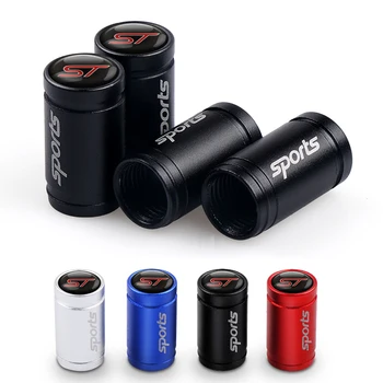

4Pcs/Set Car Styling Tire Valve Stems Caps Dust Valve Caps Badge For Ford Fiesta Ecosport Kuga Mondeo Everest Car Accessories