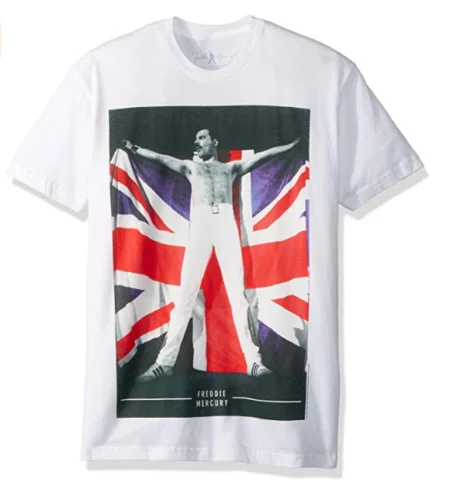 Freddie Mercury Flag T-Shirt Top Quality Cotton Casual Men T Shirts Free Shipping Design Tops Tee Western Style | Мужская одежда