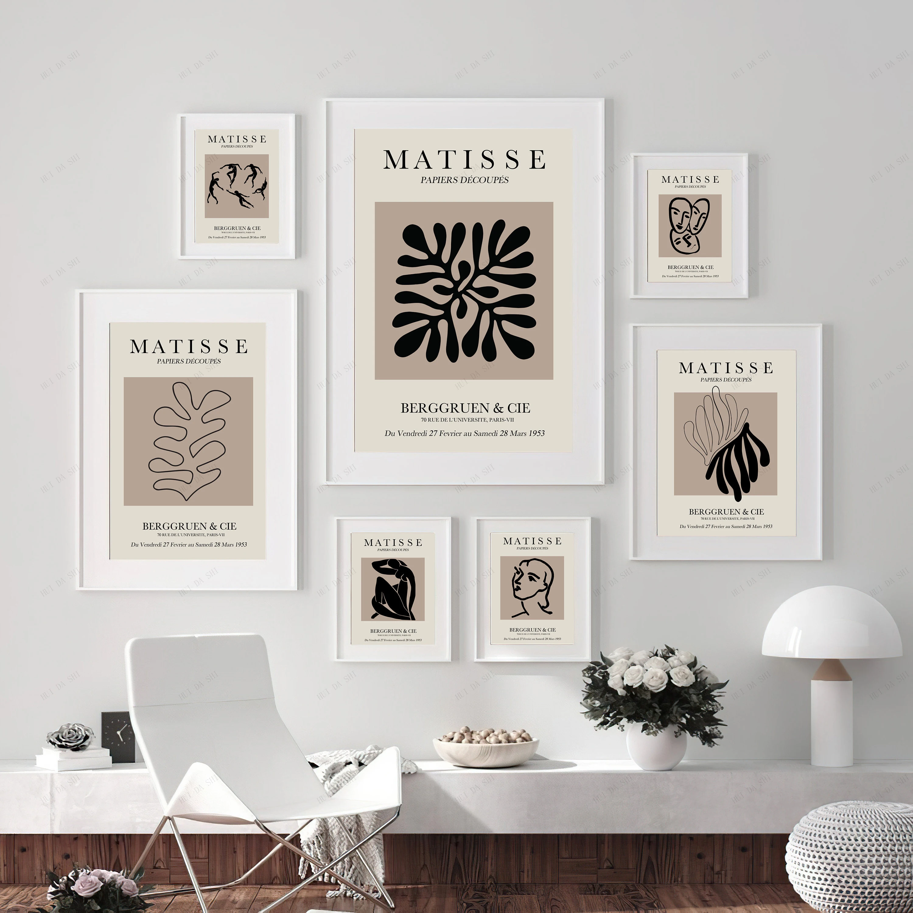 Домашний Декор WallArt MATISSE Постер для выставки Matisse Картина на холсте | Дом и сад