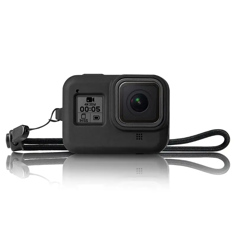 Силиконовый чехол для камеры Защитная крышка протектор с ремешком для GoPro Hero 8 B0KF
