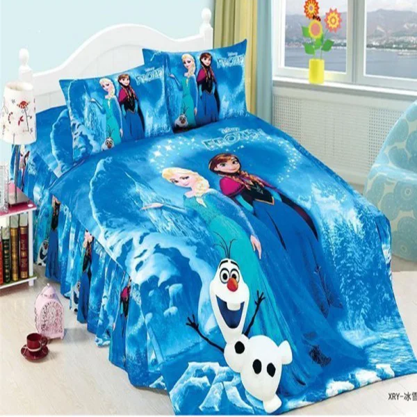 Disney Золушка Белла 5 Принцесса Рапунцель Комплект постельного белья для девочек детский пододеяльник наволочка для детей подарок для девочек 1,0 м 1,2 м - Цвет: Frozen 5