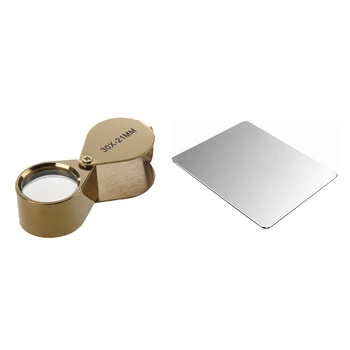 

1Pcs 30X 21Mm Jewelry nifying Glass & 1Pcs Aluminum Alloy Mouse Pad Thin Hard Double-Sided Waterproof Mouse Pad