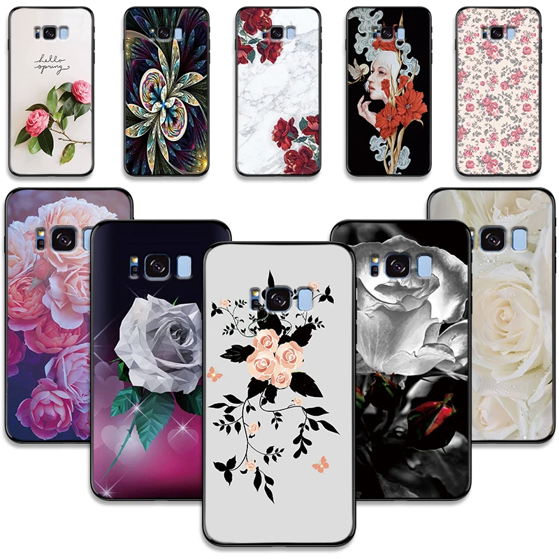 Чехол для samsung Galaxy S10 S10E S10Plus мягкий силиконовый чехол из ТПУ с фиолетовым цветком