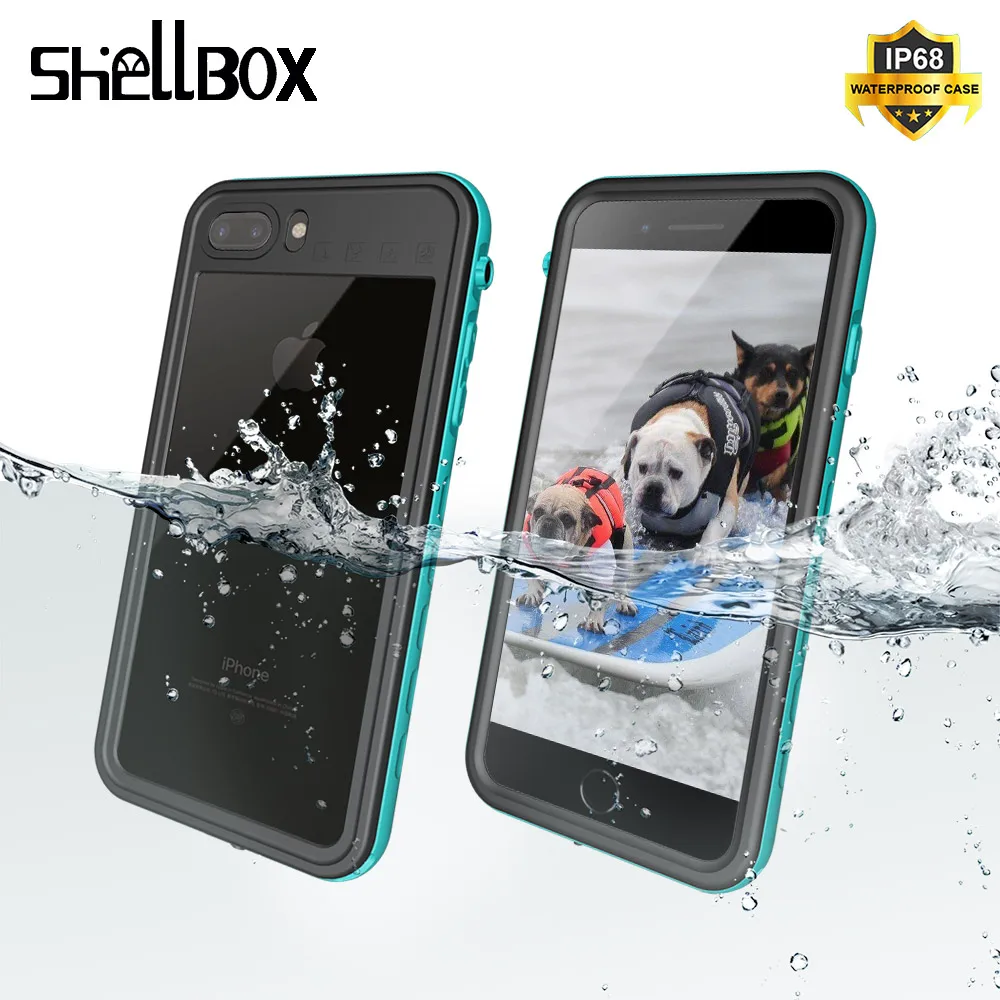 

Luxury Original Official IP68 Water Proof Case For iPhone 7 8 Plus Case TPU Silicone Cover Case For iPhone 7 8 Coque Fundas Capa