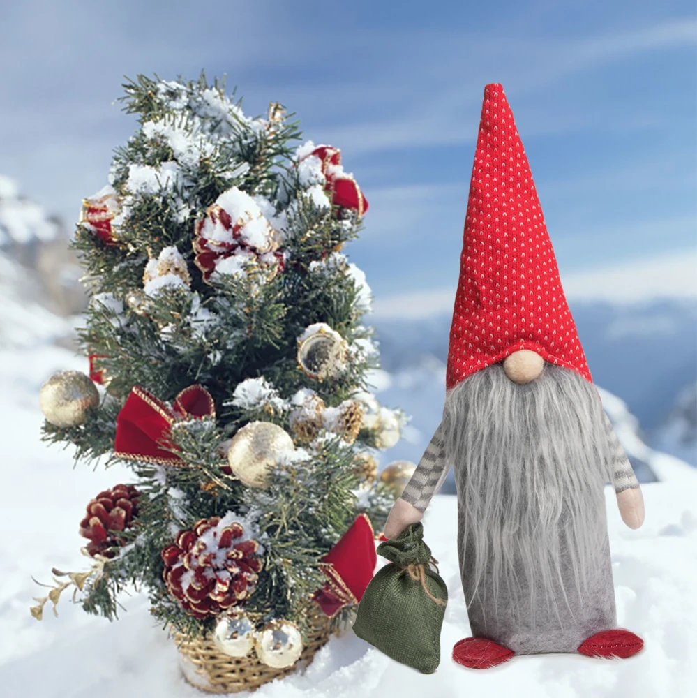 15inch Creative Christmas Swedish Gnome gift bag Tomte Gonme Large Stuffed Toy Elf Christmas Decoration For Home New Year Decor