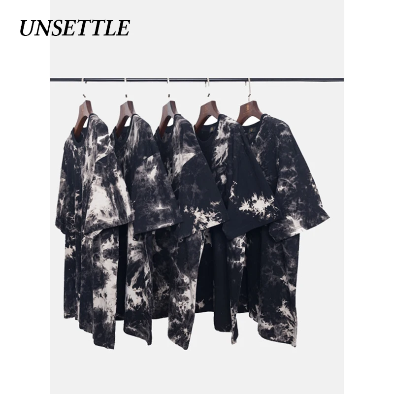 UNSETTLE 2020SS Мужская/женская футболка с готическим рисунком рубашки уличная одежда