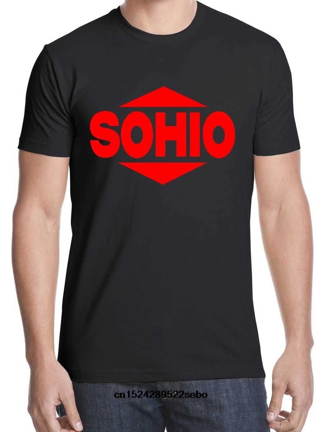 Sohio Ретро Винтаж АЗС насос масло черная футболка для мужчин wo | Мужская одежда