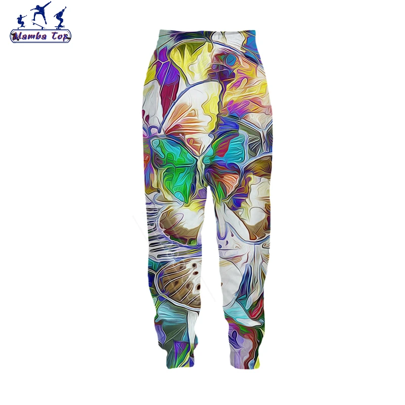 Mamba Top Men Pants Harajuku 3D Print Insect Moth Cute Elves Colorful Butterfly Plant Flower Fitness Camping Home Women Trousers wrangler cargo pants Cargo Pants