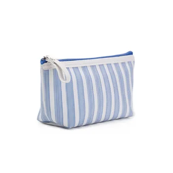 

2019 New Canvas Cosmetic Bag Ladies Affordable Travel Cosmetic Bag Ladies Striped Print Girl Cosmetic Bag Travel Bag