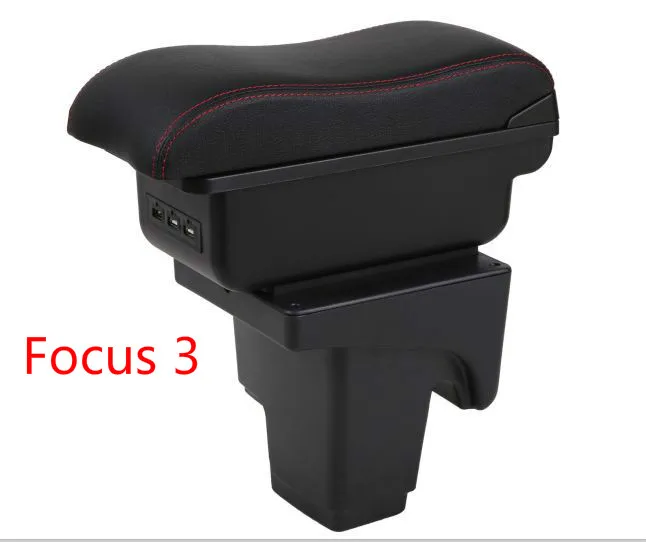 

For Ford focus 3 armrest box central Store content focus mk3 armres box with cup holder ashtray with USB interface Generic model