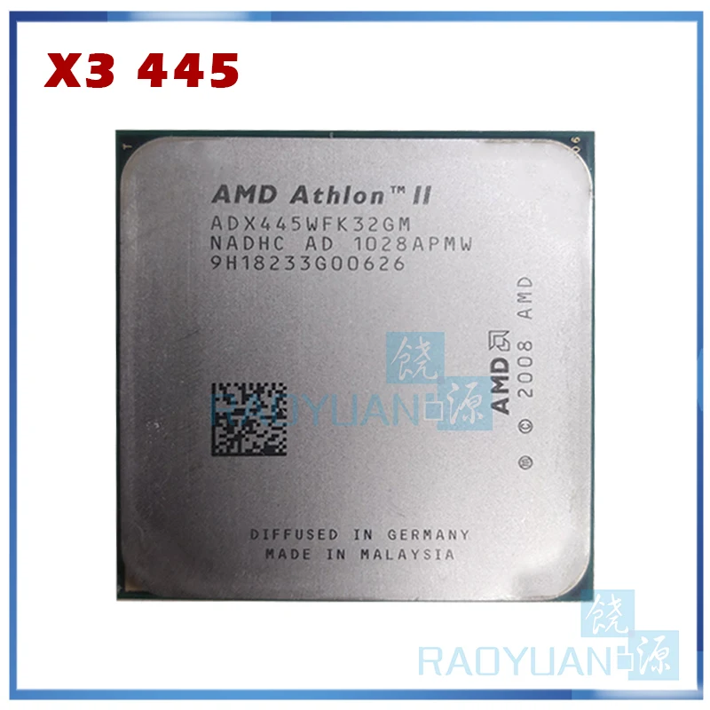 Процессор AMD Athlon II X3 445 3 1 ГГц трехъядерный процессор с разъемом AM3 938pin ADX445WFK32GM|socket
