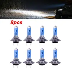 H7 branco brilhante luzes de nevoeiro 100w 12v lâmpadas halogéneo farol do carro lâmpada acessórios automóveis luz estacionamento