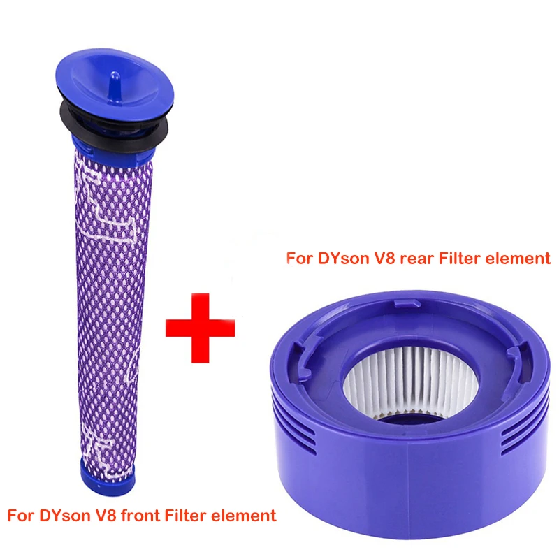Для Dyson V7 V8 ручной пылесос аксессуары задний фильтр и передний фильтр для пылесоса HEPA фильтр комплект