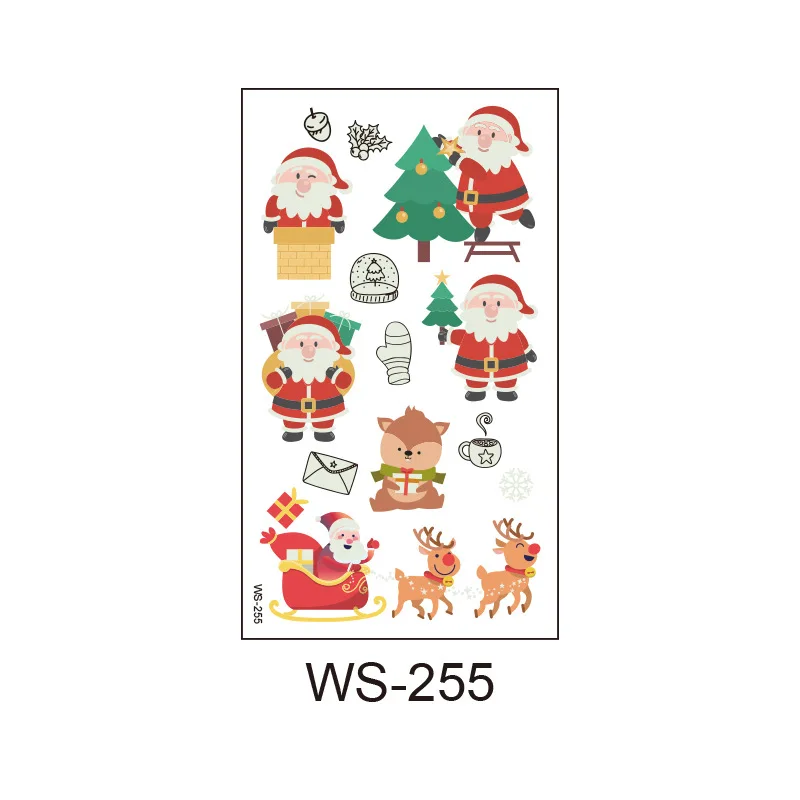1 шт. светящиеся временные тату наклейки вечерние украшения Рождественские украшения - Цвет: WS-255