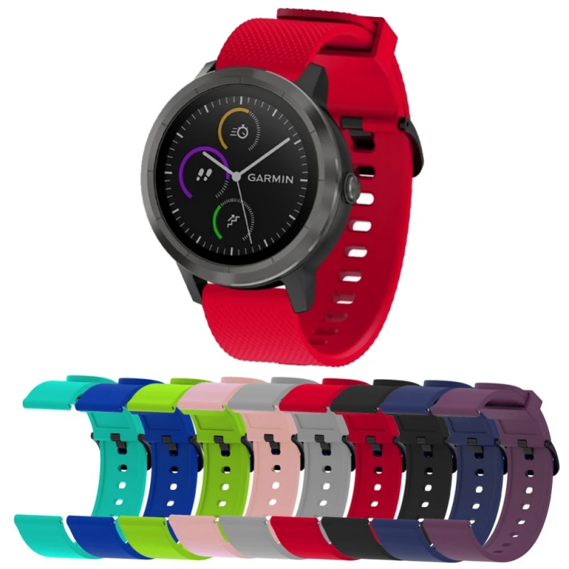 Умный ремешок для часов мягкий силиконовый ремень для Garmin Vivoactive 3/тренажер/HR/музыка/Forerunner 645 спортивный браслет