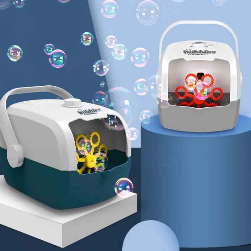 

Automatic Bubble Blower Maker Guns Machine Home Stage Wedding Party Blowing Bubbles Battery New Year Gift Toy For Children Kid