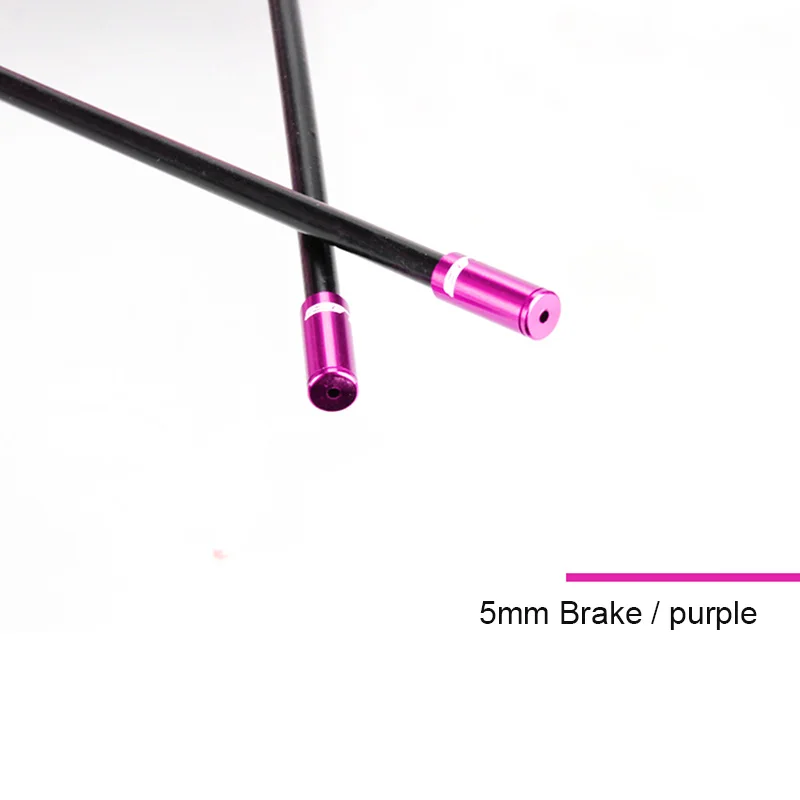5mm-Purple GUB 2 шт. алюминиевый велосипедные бутылки переключения Трос стояночного тормоза Кепки s 4 мм 5 мм MTB дорожный велосипед кабель трубки кончик Кепки для Велосипедный, переключения велосипедный тормоз - Цвет: 5mm-Purple