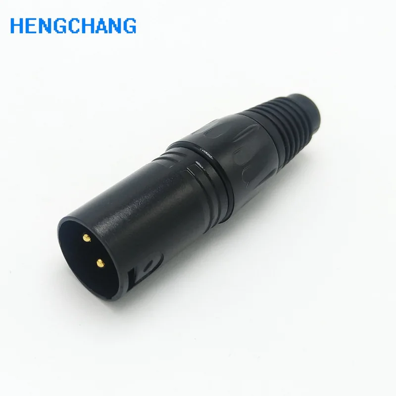 Позолоченный 3Pin черный XLR разъем для микрофона соединитель MIC адаптер |