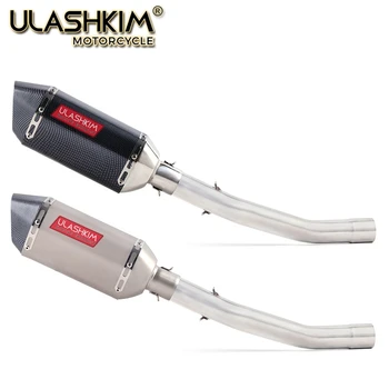 

Motorcycle Exhaust Escape Muffler Middle Contact Pipe Full System Slip on For KAWASAKI ZX 10R ZX10R ZX-10R 2008 2009 2010