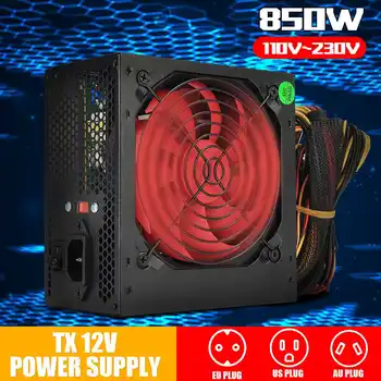 

850W ATX 12V Computer PC Power Supply 12CM Fan 20+4PIN Active PFC 110V-230V For Intel AMD Computer
