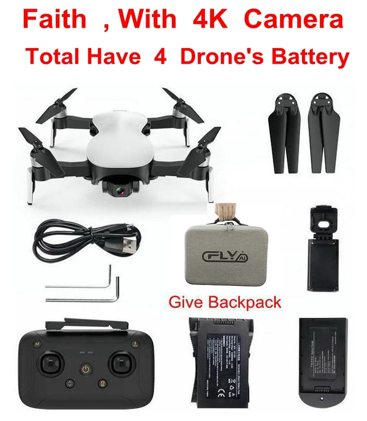 BestPrice CFLY Faith gps RC складной Дрон Квадрокоптер вертолет с 5G Wifi Fpv HD камера VS dream smart pro Дрон - Цвет: faith 4k 4b bag