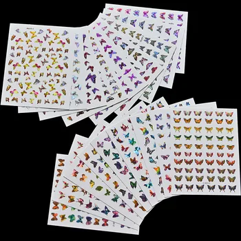 

3D Nail Art Holographic "Butterfly" Gold Silver Flying Wings Tips Decal Stickers 2-IN-1 HOLOGRAPHIC NAIL STICKERS