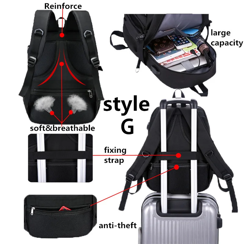 IMIDO Anime Pattern Backpacks for Teenagers Canvas Black Travel Bags Students Laptop Bag Boys Girls Back to School Backpack