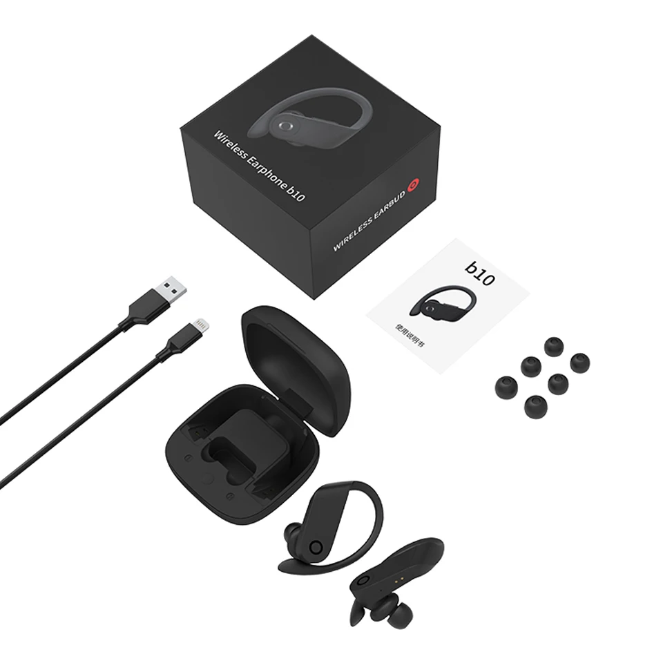 B10 TWS Wireless Bluetooth Earphone Sports Headset earbuds Waterproof headphones with Wireless Charging Box PK I9000 TWS