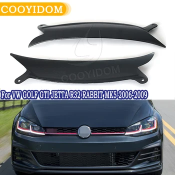 

COOYIDOM 1Pair Headlight Cover Eyelids Headlights Eyebrow Eyelids For VW GOLF GTI JETTA R32 RABBIT MK5 2006 2007 2008 2009