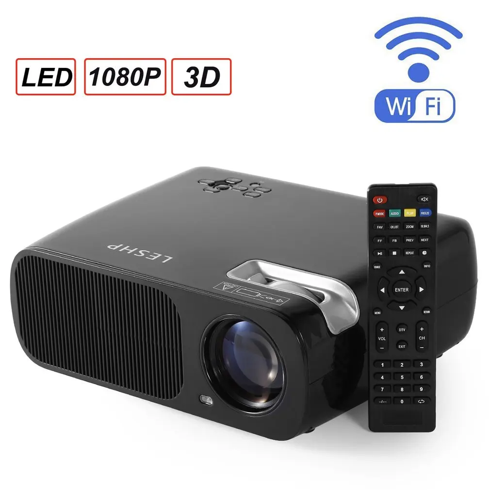 ^Cheap HD Projector 2600 Lumen Android 6.0 WiFi Bluetooth Projector (Optional) Full HD 1080P LED TV Video 3D Projector dropshipping