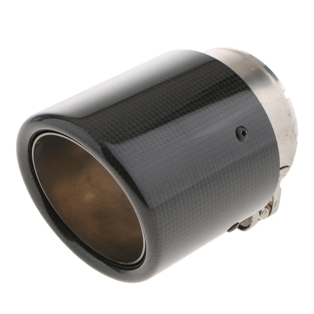 

Universal Carbon Fiber Auto Car Exhaust Pipe Tail Muffler End Tip 80-101mm