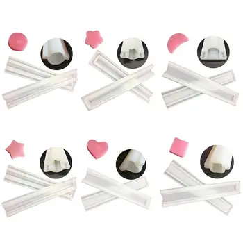 

Round Heart-shaped Plum Blossom Shape Five-pointed Star Shape DIY Handmade Silicone Soap Tube Shape Mould Crystal Glue Mould Ran