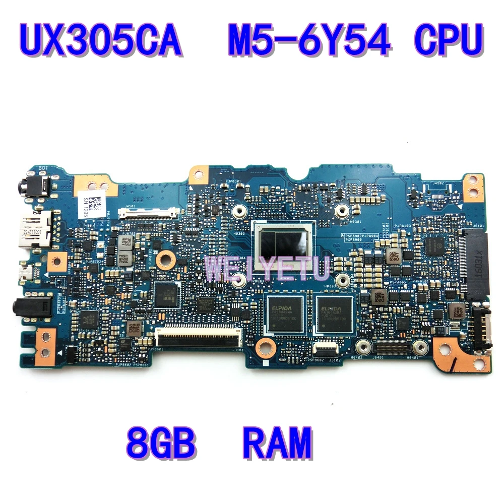 Материнская плата UX305CA M5-6Y5 4 CPU 8GB RAM для ASUS Zenbook UX305C U305C ноутбука материнская 100% тест