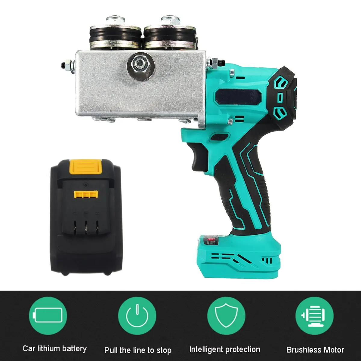 

15M Automatic Electric Charging Wire Cable Leading Machine 15000mAh Lithium Battery Guide Line Wire Cable Rod Duct Puller Tools
