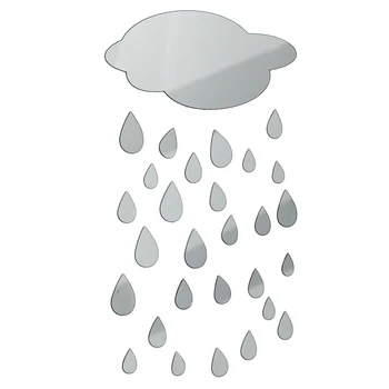 

DIY Cloud&Rain Drop Water 3D Mirror Acrylic Wall Sticker Home Decal Decor Art