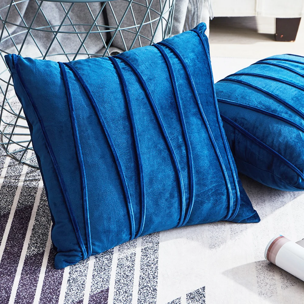 

1/2pcs Velvet Throw Pillow Covers Solid Decorative Cushion Case For Living Room Bedroom Sofa Living Room Decoration 45x45cm;