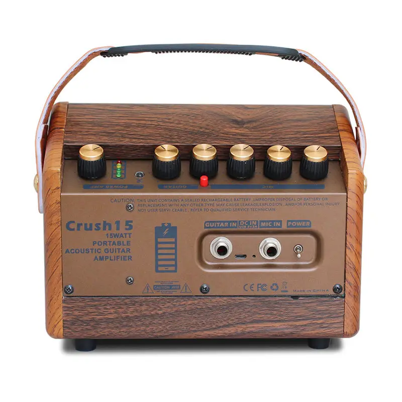 

Flatsons Crush15 Guitar Speaker Dual Channel Reverb Volume Independent Internal Recording Support Mobile Phone PAD Wireless Play