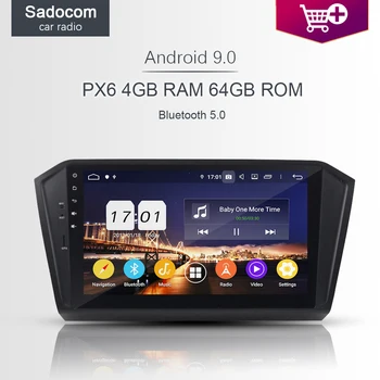 

PX6 10.1" HD Android 9.0 4GB RAM car radio 8 core 64GB ROM Car DVD Player GPS Glonass RDS autoradio For VW PASSAT 2015 2016