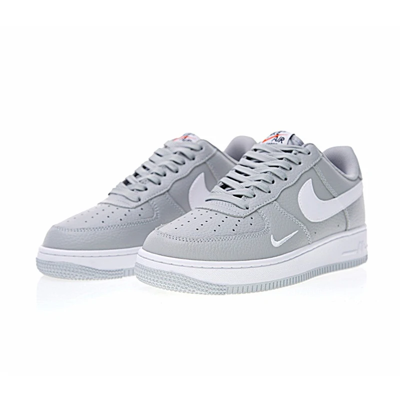 Оригинальные подлинные мужские кроссовки для скейтбординга от Nike Air Force 1 Mini Swoosh, дизайнерские спортивные кроссовки, новинка 820266-021 - Цвет: 820266-018