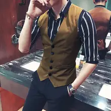 Стиль, 5 пуговиц, мужской жилет, пальто, мужская повседневная куртка, приталенный мужской костюм, Лучший человек, официальная одежда