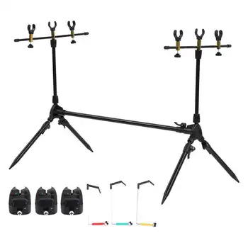 

Fishing Pod Alarm Set 4 Feet Bracket and Fishing Bite Alarm Fishing Swinger Set Fishing Rod Pod Set Fishing Accessory