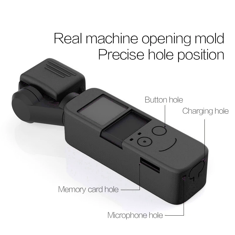 Силиконовый чехол для DJI OSMO Pocket Action camera, мягкий чехол с 38 см силиконовым ремешком на шею