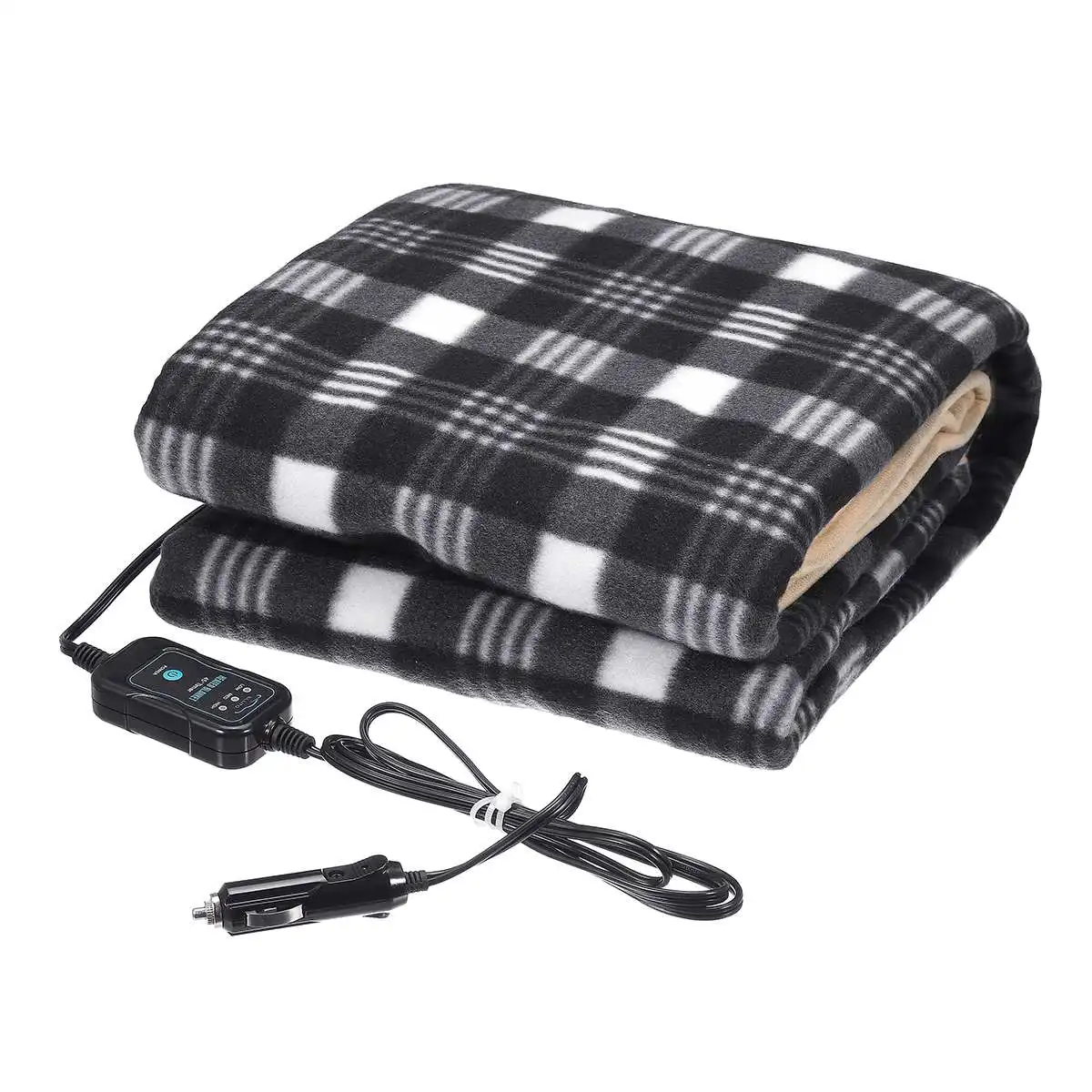 Audew 150 * 110cm 12V 24V Car Electric Heated Blanket Mat Grid Energy Saving Warm Autumn Winter Electric Blanket Heating RV SUV