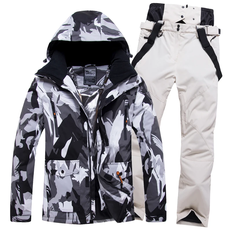 Лыжный комплект для влюбленных, лыжная куртка и брюки, костюмы для сноуборда, мужская куртка для сноуборда, женские штаны для сноуборда и пальто, зимняя одежда