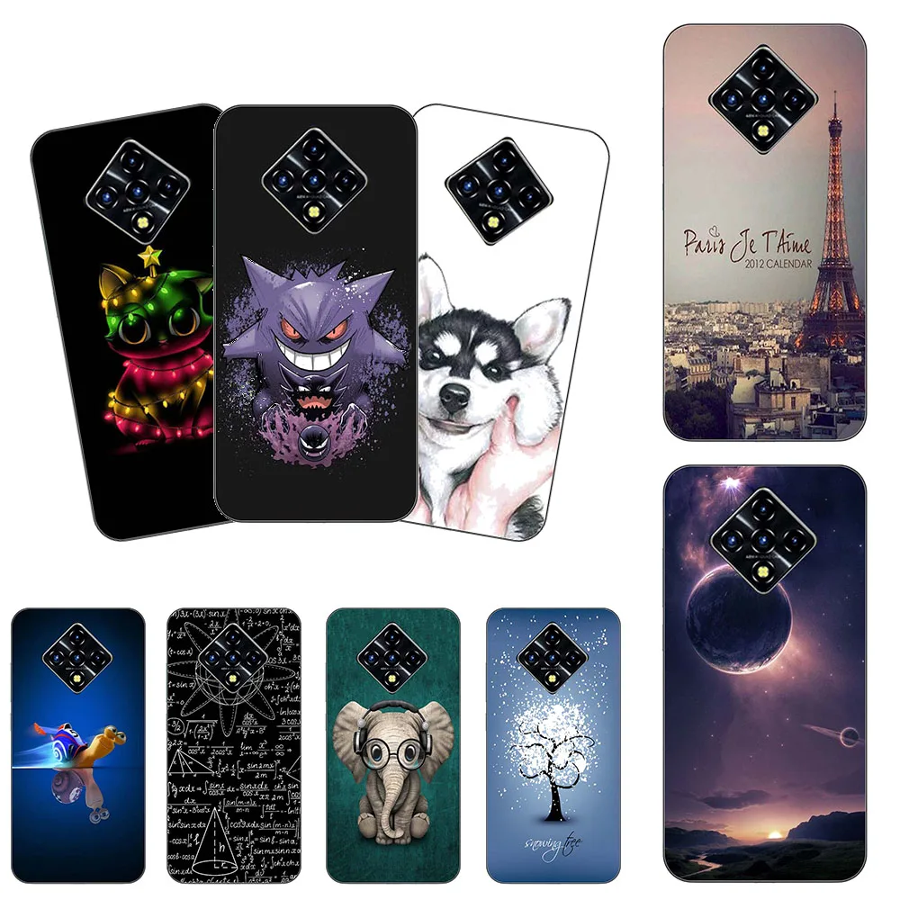 Чехол из ТПУ + поликарбоната для Infinix Hot S4 S5 X652 X626 X627 Smart 3 Plus чехол с рисунком розы