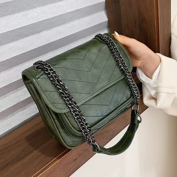 

Female Large Pu Leather Crossbody Bags For Women 2020 Chain Shoulder Messenger Bag Ladies Hand Sling Luxury Handbags Designer