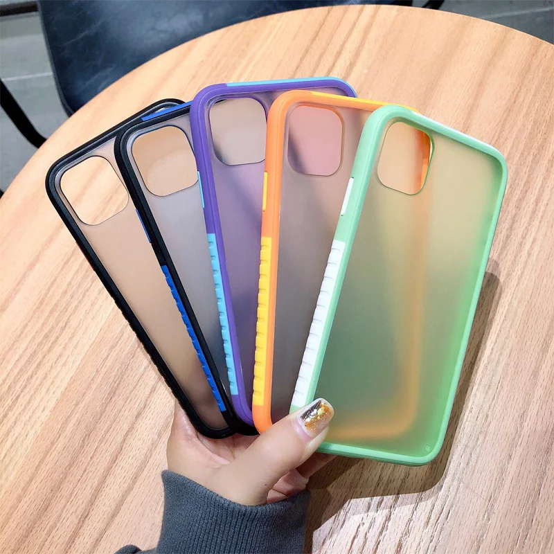 Роскошный противоударный чехол для телефона iPhone 11 Pro Xs Max X Xr Матовый Прозрачный 7 8