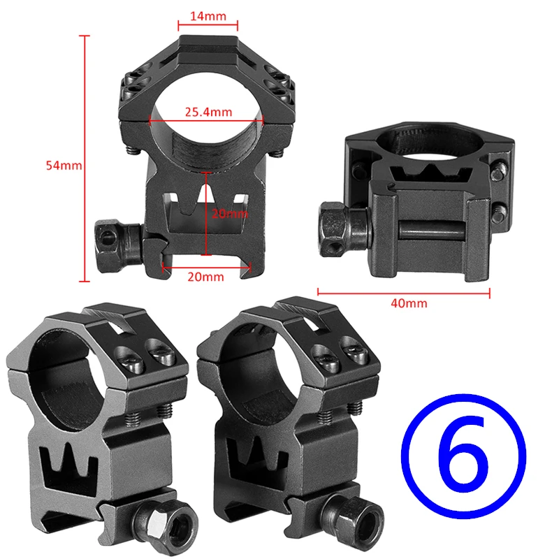 Hunting Riflescope Mount Rings 25.4MM/30MM Diameter Dual Picatinny Rail